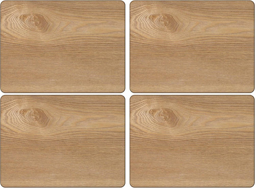 Oak veneer placemats set - placemats, –