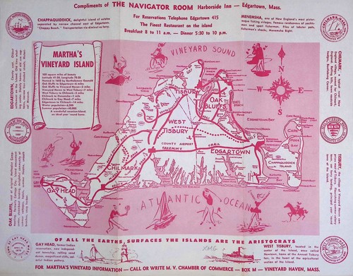 Martha vineyard map placemat - martha's,