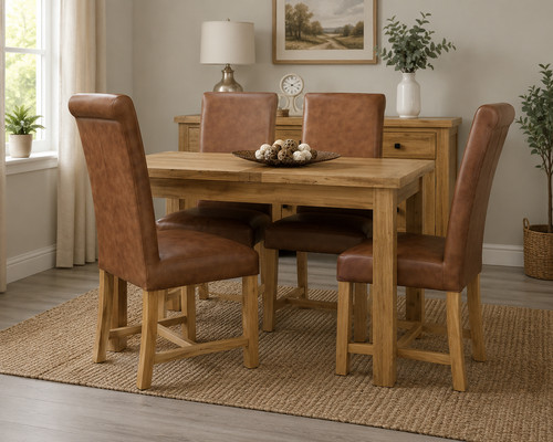 Solid oak deluxe round - solid,