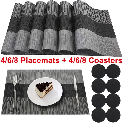 16pcs pvc place mats - 4/8/12/16pcs,