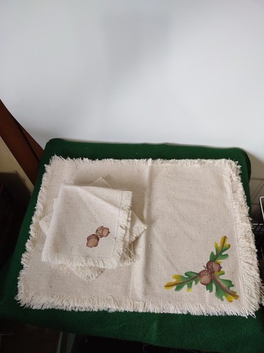 Vintage linen blend placemats - vintage,