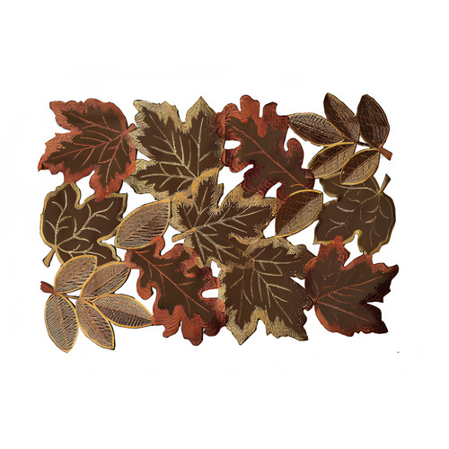 Embroidered fall table runner - table,
