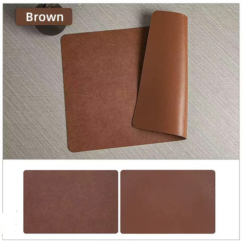 Faux leather placemats set - faux,