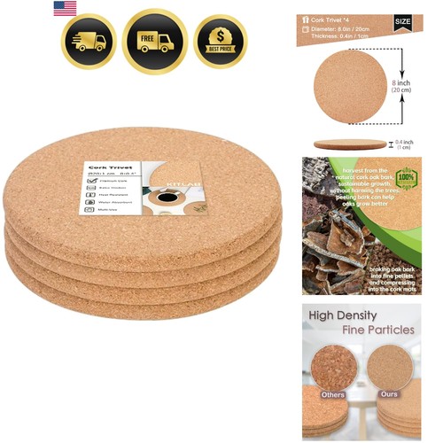Cork trivet set pack - cork,