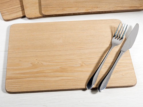 Oak veneer placemats - placemats, –