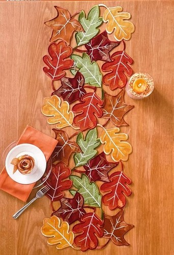 Fall leaves and pumpkins - and,
