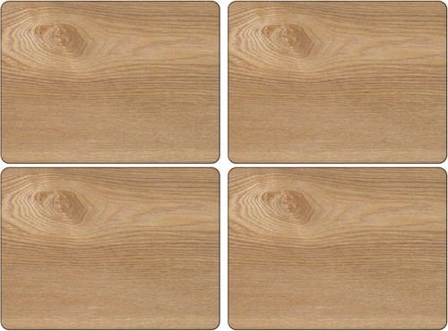 Oak veneer placemats set - placemats, –