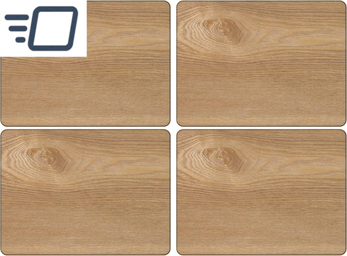 Oak veneer placemats - veneer, set