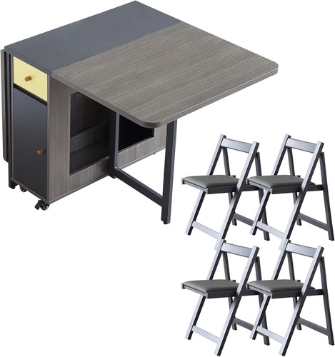 Compact folding dining table - folding,
